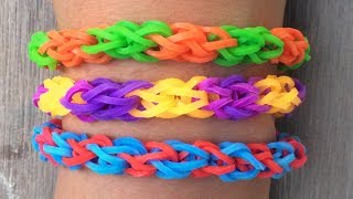 Hoe maak je een dikke ronde armband met Rainbow Loom bandjes en twee plastic vorkjes [upl. by Nylinnej]