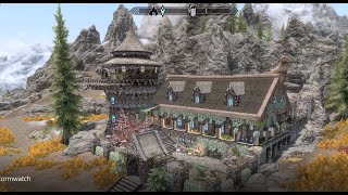 Stormwatch Castle  Skyrim Special Edition House Mod [upl. by Elleirb]