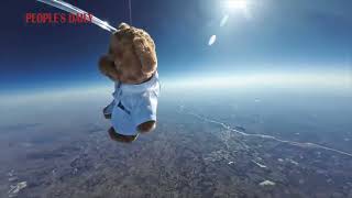 Chinese students sent their school mascot bear to the edge of space using homemade equipment [upl. by Akit]