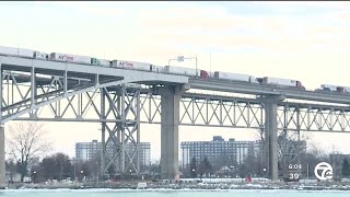 Day Three The Ambassador Bridge on the US side remains closed backups at Blue Water Bridge [upl. by Fahy819]