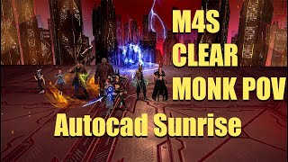 FFXIV  M4S PF Clear Autocad Sunrise  Monk POV [upl. by Eachern]