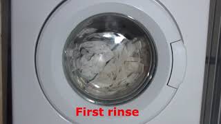 Electra W1449CF2W 8 wash spin 600rpm cotton First rinse [upl. by Carl]