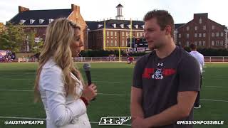 Austin Peay Quarterback Jeremiah Oatsvall Post Game vs TTU [upl. by Ostraw741]