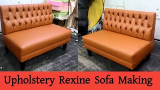 How To Make A HighQuality Sofa With Natural Upholstery Rexine Fabric Arabian Sofa Factory [upl. by Asreht]