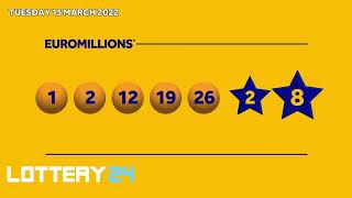 Euro Millions Draw and Results March 152022 [upl. by Amapuna238]