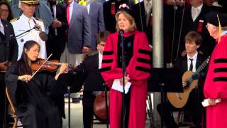 Opera Singer Renée Fleming sings quotAmerica the Beautifulquot  Harvard Commencement 2015 [upl. by Gove]