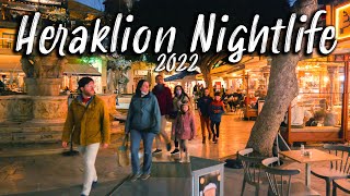 Heraklion Crete Greece 🇬🇷  Spring Walking Tour 4K UHD  Kreta 2022 [upl. by Anaillil]