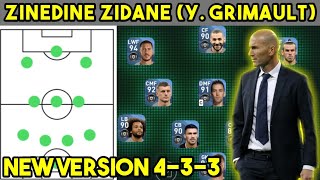 Zinedine Zidane Y Grimault Pes 2020 Mobile Formation Guide amp Tactics  How To Play Zidane NEW [upl. by Safoelc]