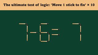 Matchstick Brain Teaser Move One Stick to Fix [upl. by Maclay]