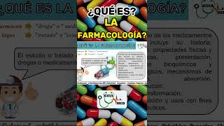 FARMACOLOGÍA QUÉ ES  GuiaMed farmacologia farmacologiaclínica [upl. by Econah]