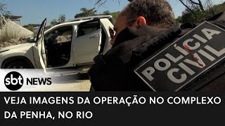 Novas imagens mostram intenso tiroteio e policiais encurralados no Complexo da Penha no Rio [upl. by Fania]