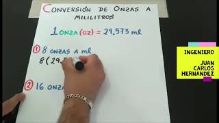 CONVERSION DE ONZAS A MILILITROS [upl. by Geiss]