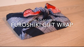 Instructions How To Make A Furoshiki Gift Wrap [upl. by Aroved]