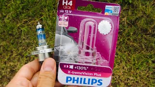 Philips Xtreme Vision Plus Headlight Bulb Review In Hindi [upl. by Janene606]