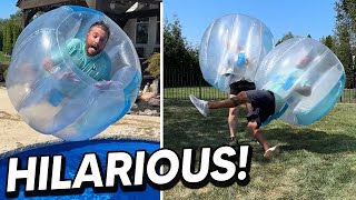 He got ROCKED 🤕🤣 Inflatable Ball Battle [upl. by Gerhardine277]