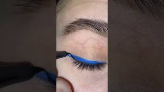 beautiful graphic eyeliner 💙 makeup tutorial shorts youtubeshorts shortvideotrendingviral yt [upl. by Arlina]