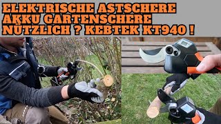 Elektrische Astschere  Akku Gartenschere  Mein Test der Kebtek KT940 [upl. by Ika]