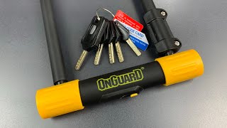 779 OnGuard “Bulldogquot Bicycle ULock Picked Model 8010LM [upl. by Colwen]