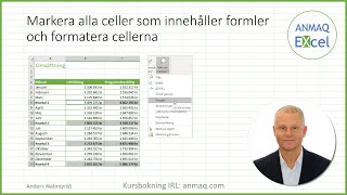 Markera alla celler som innehåller formler och formatera cellerna [upl. by Meer]