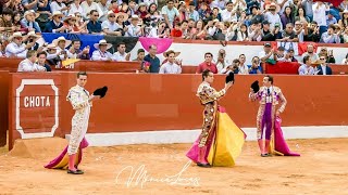 CHOTA 2023  Paseíllo de la 3era corrida Roca Rey David Galván y El Fandi  Martes 270623 [upl. by Zaragoza]