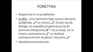 Fonetyka część 6  Udźwięcznienia wewnątrz wyrazu [upl. by Oxley]