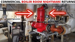 HVAC LAARS Pennant Commercial Boiler Nightmare Returns 3 Phase Bell amp Gossett Circulating Pump [upl. by Ociredef678]