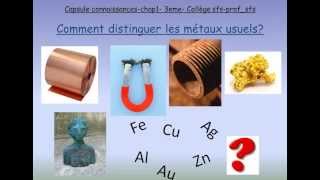 Comment distinguer les métaux usuels [upl. by Viehmann]