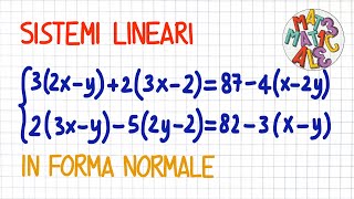 SISTEMI LINEARI in FORMA NORMALE 1  SL10 [upl. by Neelav]