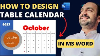 How to Create a Table Calendar Design in Microsoft Word  Calendar Design in MS Word [upl. by Dumm]