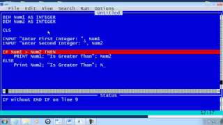 QBasic Tutorial 7  IF Statements  QB64 [upl. by Yaned]