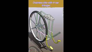 Chainless bike with 4bar linkages [upl. by Byler]