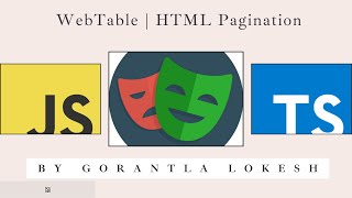 2024 Part 16 Handle WebTable  HTML Pagination in Playwright  JavaScript amp TypeScript [upl. by Frankel]