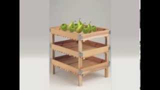 Clayette pour fruits en bois  garde manger fruits [upl. by Marlee]