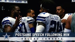 Dallas Cowboys Postgame Speech Following Win Over Jaguars  Dallas Cowboys 2018 [upl. by Erodoeht]