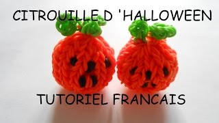 CITROUILLE HALLOWEEN EN ELASTIQUE LOOM TUTORIEL FRANCAIS [upl. by Evelina]