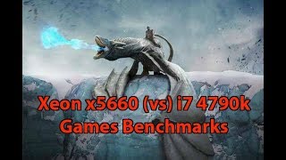 Xeon x5660 44Ghz vs i7 4790k 45Ghz Games Benchmarks Vol1 [upl. by Otilegna714]