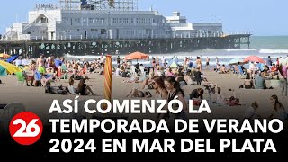 Así comenzó la temporada de verano 2024 en Mar del Plata [upl. by Anwahsed69]