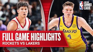 ROCKETS vs LAKERS  NBA SUMMER LEAGUE  FULL GAME HIGHLIGHTS [upl. by Inalel]