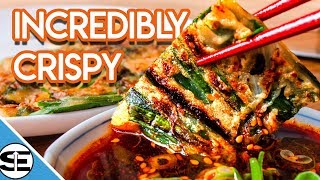 How To Make Korean Pancake Crispy [upl. by Georgie]