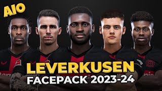 Bayer 04 Leverkusen Facepack Season 202324  Sider and Cpk  Football Life 2024 and PES 2021 [upl. by Ansela]