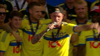 Här börjar Guidetti rappa  och får med sig hela publiken  TV4 Sport [upl. by Akim]