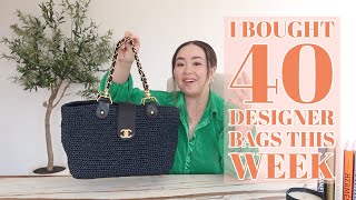 I BOUGHT 40 DESIGNER BAGS THIS WEEK 👜 HAUL [upl. by Albin]