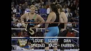 Giant Gonzalez vs 3 Jobbers WWF Superstars 1993 [upl. by Pickens]