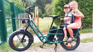 Mit dem Fiido T2 Longtail ELastenfahrrad Kinder transportieren [upl. by Purington]