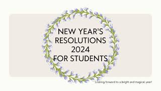 New Years Resolutions for students Happy New year 2024 [upl. by Herahab]