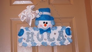 DIY MUÑECO DE NIEVE NAVIDEÑO 2 [upl. by Elicec]