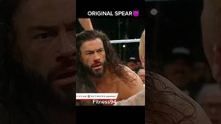 Jey uso Duplicate Spear vs Roman Reigns Original Spear 👿 shorts viral romanreigns [upl. by Inavoig250]