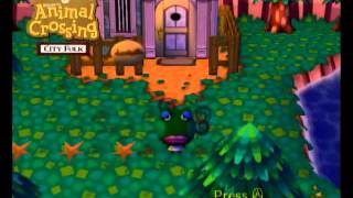 ACCF  Jambette Pitfalld on Title Screen Animal Crossing City Folk [upl. by Hakeem833]