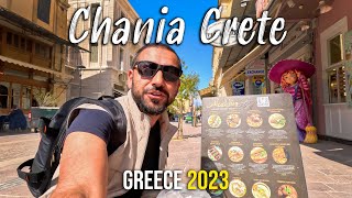 Chania Crete Walking tour in 4k Kreta Greece 2023 [upl. by Tila]