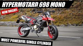 2024 Ducati Hypermotard 698 Mono  the most powerful single cylinder motorcycle [upl. by Leksehcey]